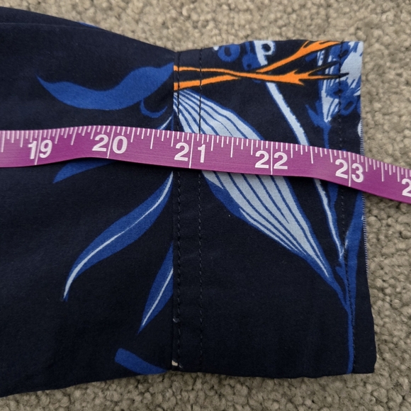 Geometrix New York Lightweight Crane Bird Print Long Sleeve Button Up Shirt Sz L - Picture 9 of 12